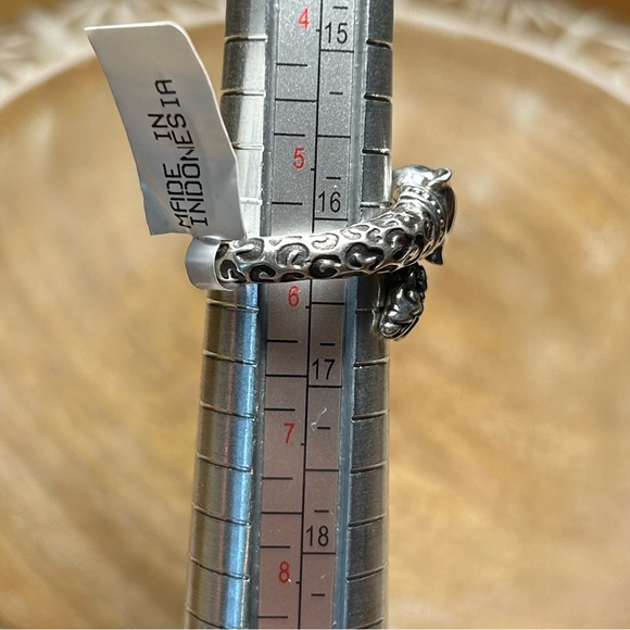 NWT Samuel B Sterling Silver 18K Gold Leopard Bypass Ring - Picture 15 of 16